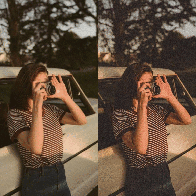 Before after minimal skincare Instagram post